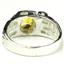 925 Sterling Silver Men's Nugget Ring, Golden Yellow CZ, SR197