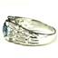 925 Sterling Silver Men's Nugget Ring, Neptune Garden Topaz, SR197