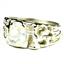 925 Sterling Silver Men's Nugget Ring, Rainbow Moonstone, SR197