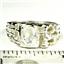 925 Sterling Silver Men's Nugget Ring, Rainbow Moonstone, SR197