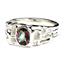 925 Sterling Silver Men's Nugget  Ring, Mystic Fire Topaz, SR197