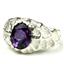 925 Sterling Silver Men's Nugget Ring, Amethyst, SR168