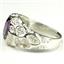 925 Sterling Silver Men's Nugget Ring, Amethyst, SR168