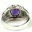 925 Sterling Silver Men's Nugget Ring, Amethyst, SR168