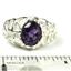 925 Sterling Silver Men's Nugget Ring, Amethyst, SR168