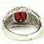 925 Sterling Silver Men's Nugget Ring, Garnet CZ, SR168