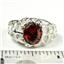 925 Sterling Silver Men's Nugget Ring, Garnet CZ, SR168