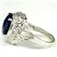 Sterling Silver Ladies Ring, Created Blue Sapphire, SR009