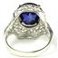 Sterling Silver Ladies Ring, Created Blue Sapphire, SR009