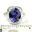 Sterling Silver Ladies Ring, Created Blue Sapphire, SR009