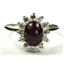 SR235, Black Onyx, 925 Sterling Silver Ladies Cluster Rng