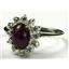 SR235, Black Onyx, 925 Sterling Silver Ladies Cluster Rng