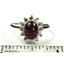 SR235, Black Onyx, 925 Sterling Silver Ladies Cluster Rng