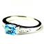 SR362, Swiss Blue Topaz, 925 Sterling Silver Ladies Ring
