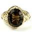 10K, 14K or 18K Gold Ladies Ring, Smoky Quartz (Concave Cut), R114