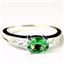 SR362, Russian Nanocrystal Emerald, 925 Sterling Silver Ladies Ring