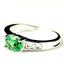 SR362, Russian Nanocrystal Emerald, 925 Sterling Silver Ladies Ring