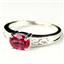 SR362, Created Ruby, 925 Sterling Silver Ladies Ring