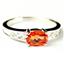 SR362, Created Padparadsha Sapphire, 925 Sterling Silver Ladies Ring