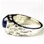 925 Sterling Silver Men's Nugget Ring, Blue Star Sapphire, SR197