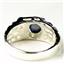 925 Sterling Silver Men's Nugget Ring, Blue Star Sapphire, SR197