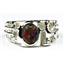 925 Sterling Silver Men's Nugget Ring,  Created Black Opal, SR197