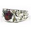 925 Sterling Silver Men's Nugget Ring,  Created Black Opal, SR197