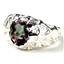 925 Sterling Silver Men's Nugget Ring, Mystic Fire Topaz, SR168