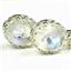 925 Sterling Silver Crown Bezel Leverback Earrings, Rainbow Moonstone, SE109