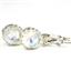 925 Sterling Silver Crown Bezel Leverback Earrings, Rainbow Moonstone, SE109