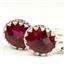925 Sterling Silver Crown Bezel Leverback Earrings, Created Ruby, SE109