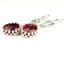925 Sterling Silver Crown Bezel Leverback Earrings, Created Ruby, SE109