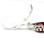 925 Sterling Silver Crown Bezel Leverback Earrings, Created Ruby, SE109