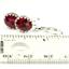 925 Sterling Silver Crown Bezel Leverback Earrings, Created Ruby, SE109