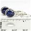 Sterling Silver Crown Bezel Leverback Earrings, Created Blue Sapphire, SE109