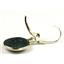 14k Gold Leverback Earrings, Created Black Opal, E201