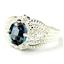 SR365, London Blue Topaz, 925 Sterling Silver Beaded Ring