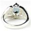 SR365, London Blue Topaz, 925 Sterling Silver Beaded Ring