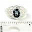 SR365, London Blue Topaz, 925 Sterling Silver Beaded Ring