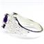 SR365, Amethyst, 925 Sterling Silver Beaded Ladies Ring