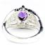 SR365, Amethyst, 925 Sterling Silver Beaded Ladies Ring