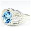 SR365, Swiss Blue Topaz, 925 Sterling Silver Ladies Ring