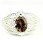 SR365, Smoky Quartz, 925 Sterling Silver Ladies Ring