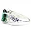 SR361, Russian Nanocrystal Emerald, 925 Sterling Silver Ladies Ring