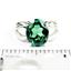 SR361, Russian Nanocrystal Emerald, 925 Sterling Silver Ladies Ring