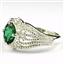 SR365, Russian Nanocrystal Emerald, 925 Sterling Silver Ring
