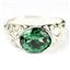 Russian Nanocrystal Emerald, 925 Sterling Silver Ring, SR360