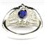 SR365, Created Blue Sapphire, 925 Sterling Silver Sapphire Ladies Ring