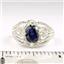 SR365, Created Blue Sapphire, 925 Sterling Silver Sapphire Ladies Ring
