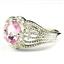 SR365, Created Pink Sapphire, 925 Sterling Silver Ladies Ring